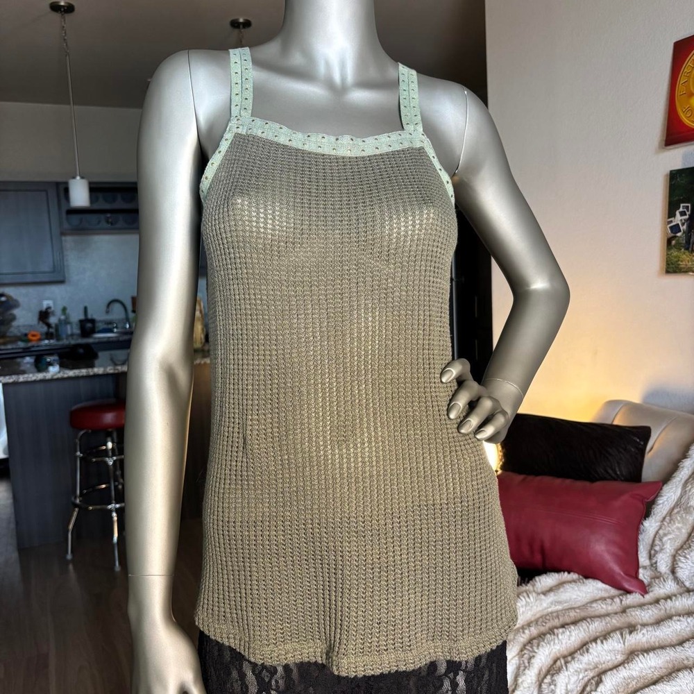 Maurices Army Green Knit Top Studded 🌿